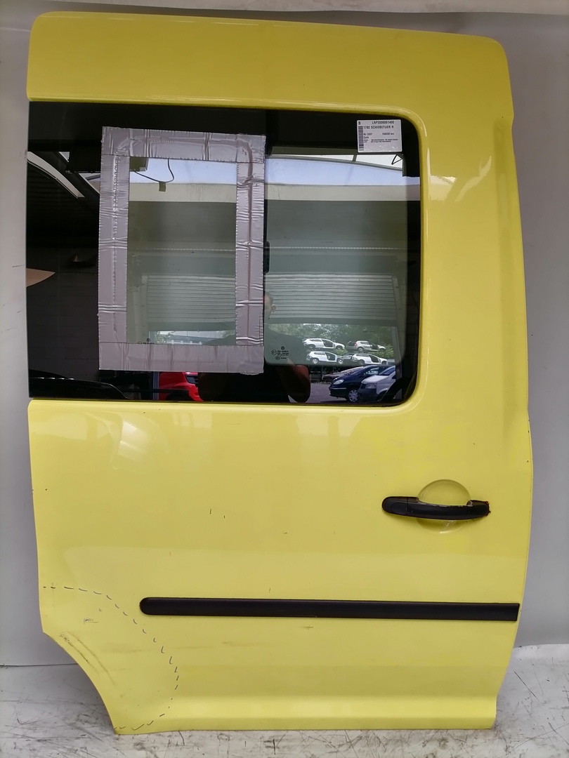 VW Caddy 2K original Schiebet&uuml;r rechts Gelb Bj.2007